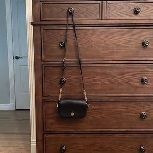 Tory Burch Black leather Crossbody bag.
